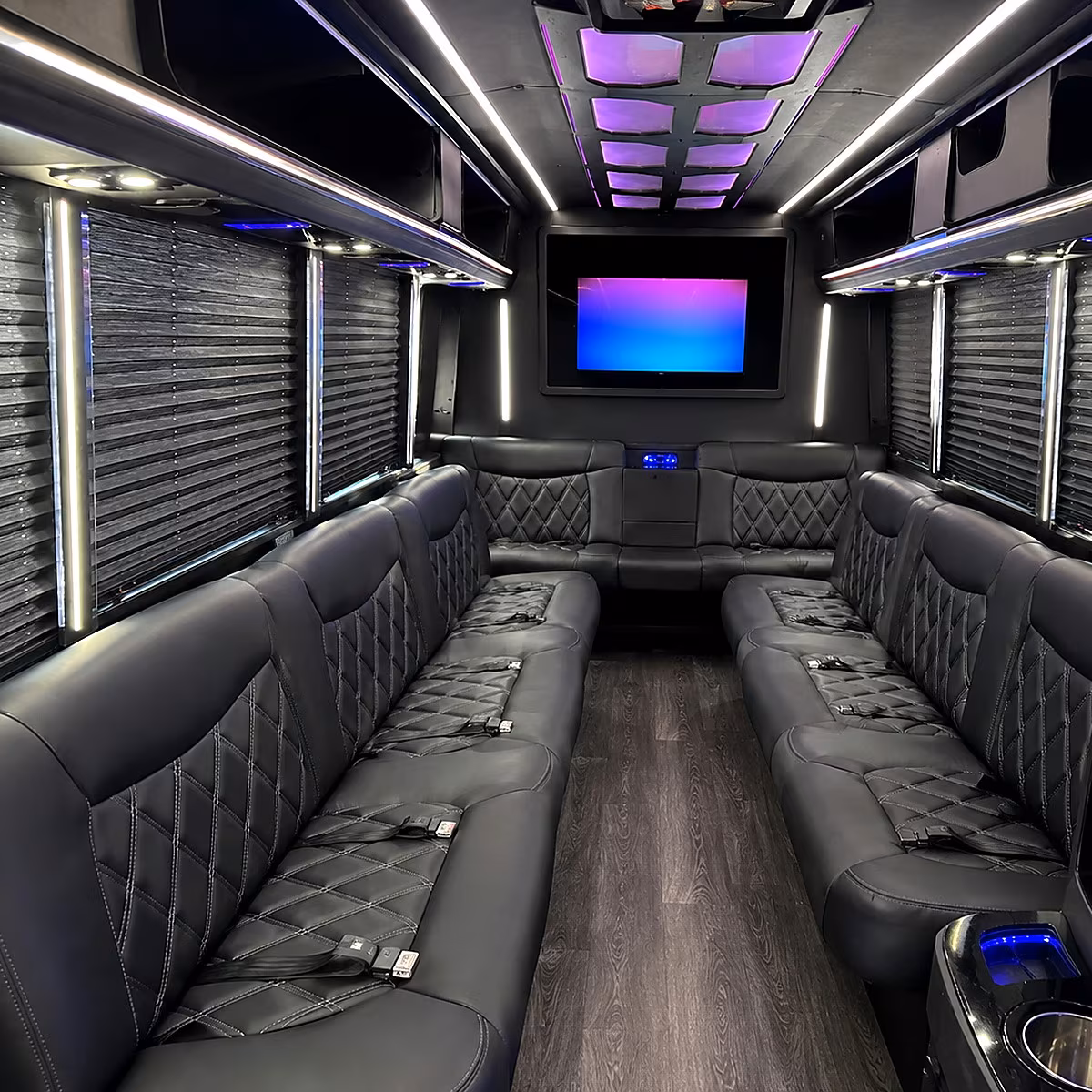 Meridian Concert & Music Festival Transportation party bus interior