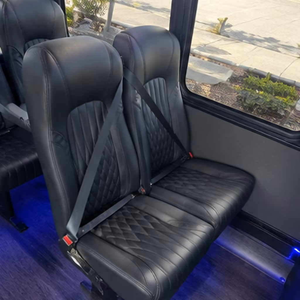 Meridian Corporate Transportation party bus interior