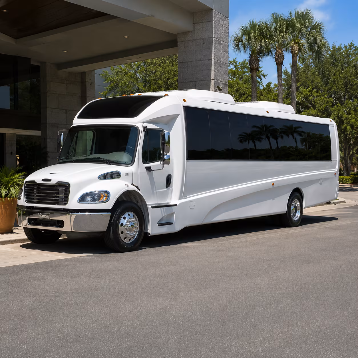 Meridian Corporate Transportation party bus exterior