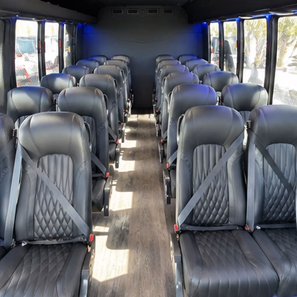 Meridian Corporate Transportation party bus interior