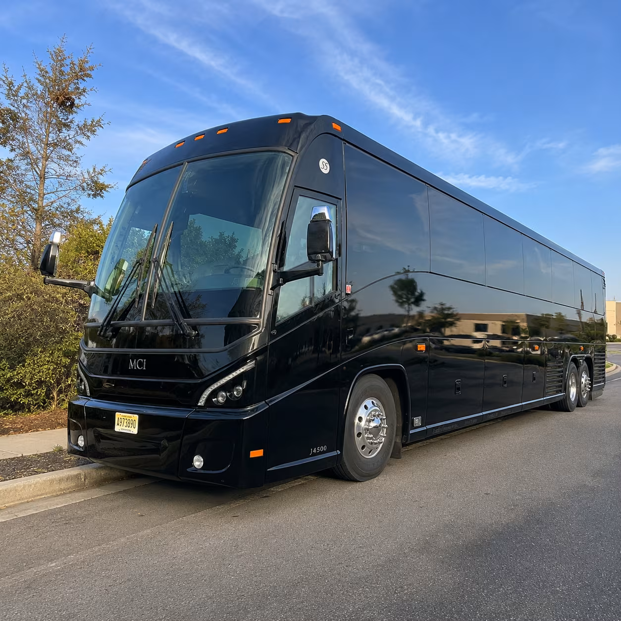 Meridian School Event Transportation party bus exterior