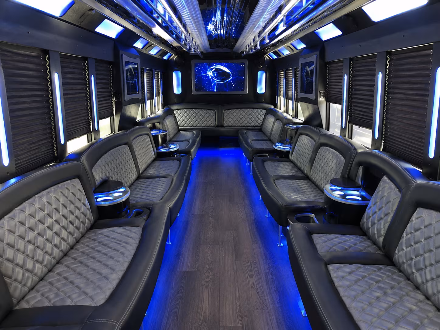 Meridian Wedding Transportation party bus exterior