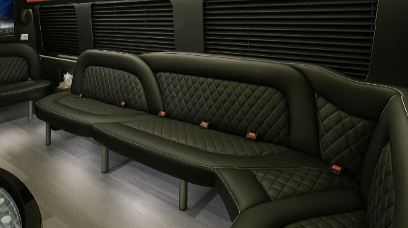 Interior of Charter Bus Company Twin Falls's 18 Passenger Party Bus in Twin Falls