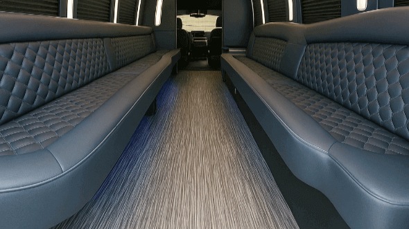 Interior of Meridian Party Bus Company's 20 Passenger Party Bus in Meridian
