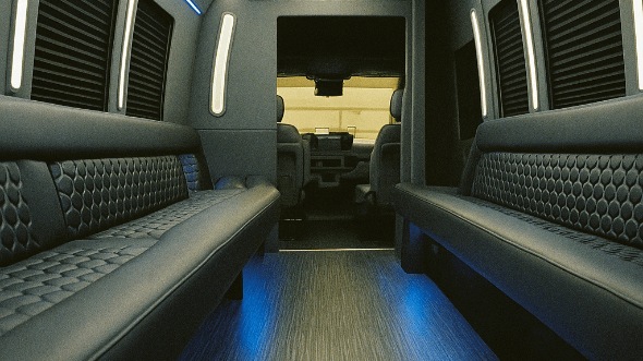 Interior of Charter Bus Company Bend's 40 Passenger Party Bus in Bend