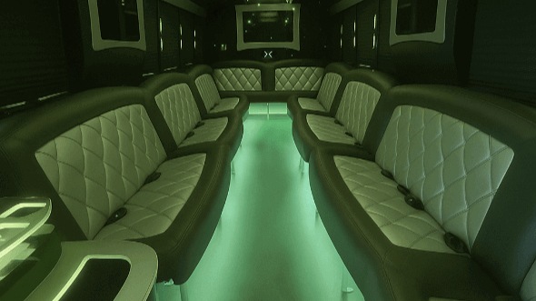 Interior of Charter Bus Company Pocatello's 40 Passenger Party Bus in Pocatello