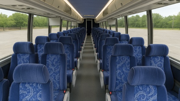 Interior of Charter Bus Company Meridian's 44 Passenger Charter Bus in Meridian