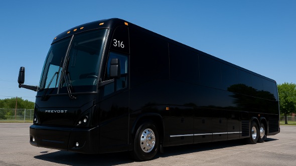 Exterior of Charter Bus Company Meridian's 44 Passenger Charter Bus in Meridian