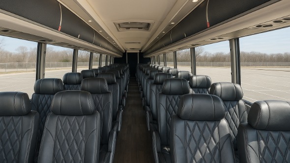 Interior of Charter Bus Company Meridian's 45 Passenger Charter Bus in Meridian
