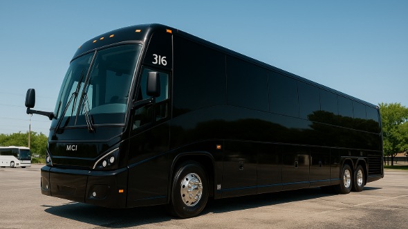 Exterior of Charter Bus Company Meridian's 45 Passenger Charter Bus in Meridian