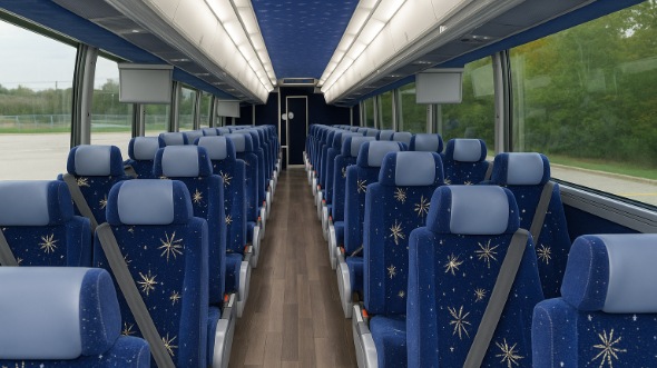 Interior of Charter Bus Company Meridian's 46 Passenger Charter Bus in Meridian