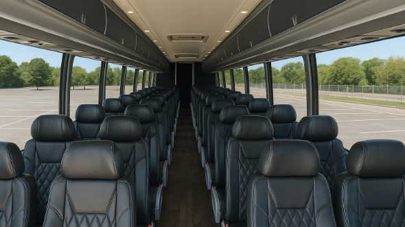 Interior of Charter Bus Company Meridian's 48 Passenger Charter Bus in Meridian