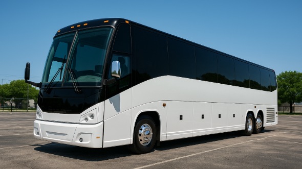 Exterior of Charter Bus Company Caldwell's 50 Passenger Party Bus in Caldwell