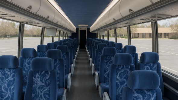 Interior of Charter Bus Company Meridian's 54 Passenger Charter Bus in Meridian