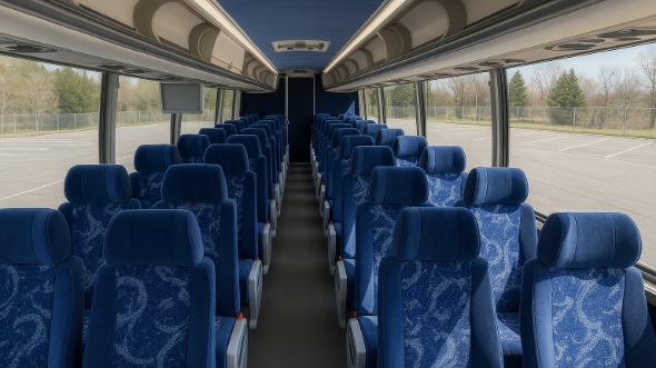 Interior of Charter Bus Company Meridian's 55 Passenger Charter Bus in Meridian