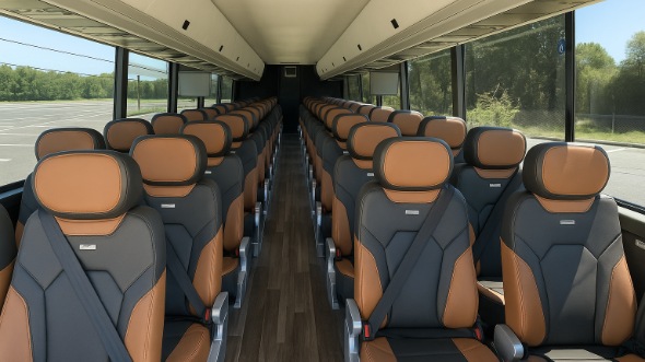 Interior of Charter Bus Company Meridian's ADA Charter Bus in Meridian